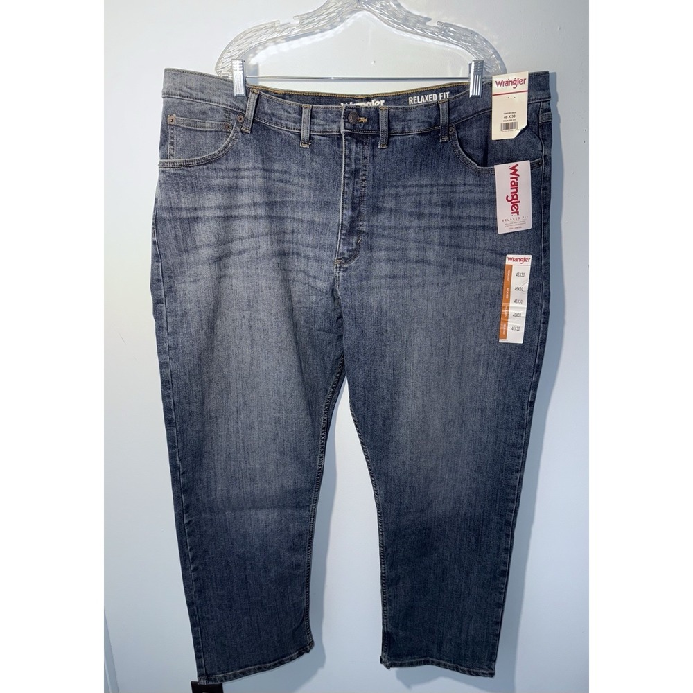 WRANGLER Men's Jeans Relaxed Fit Denim Straight Western Rancher NEW Size 46 x 30
